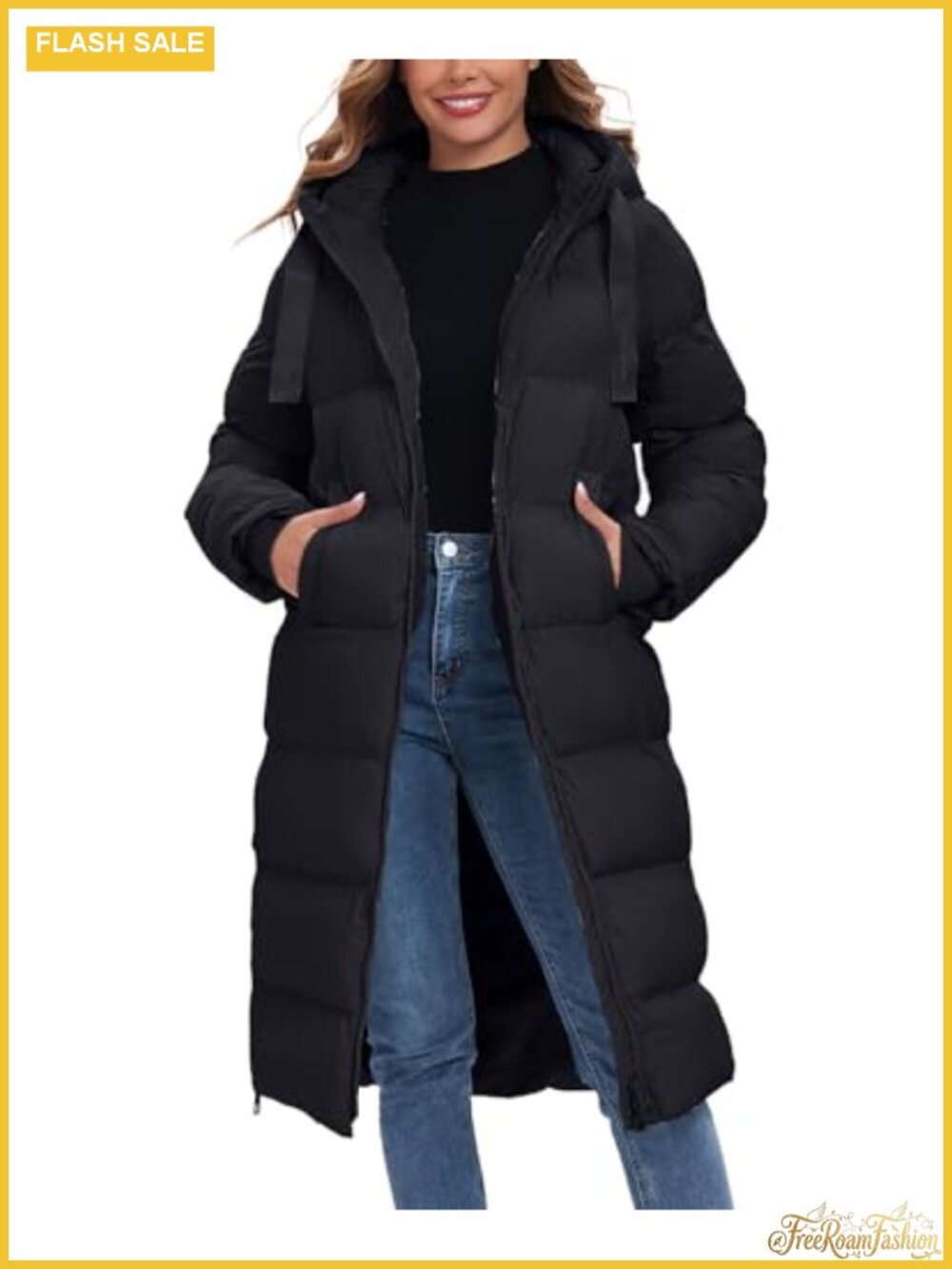 Women's Maxi Long Puffer Coat Hooded Down Quilted Padded Winter Jacket Warm
